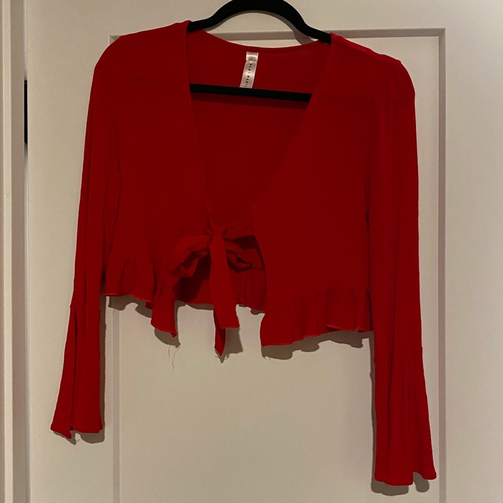 Red crop top